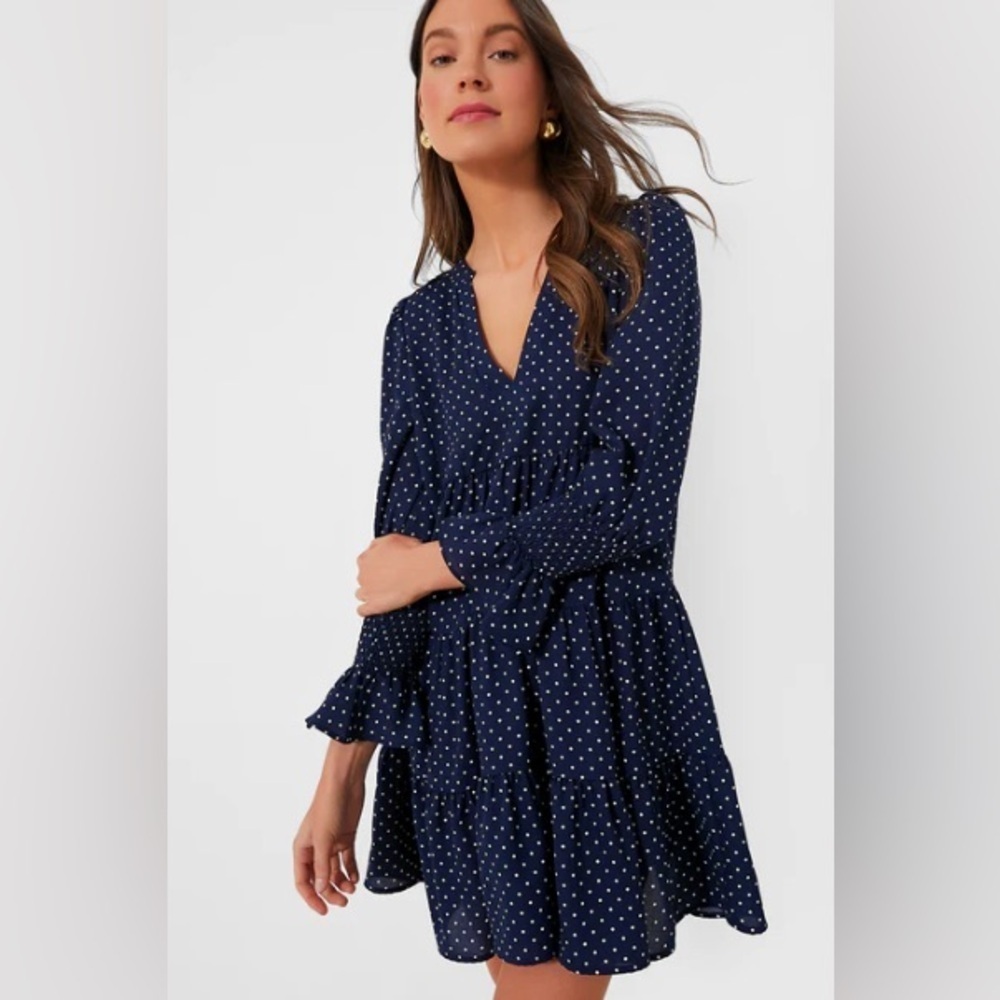 Pomander Place from Tuckernuck Navy Polka Dot Kenzo Dress Medium NWT